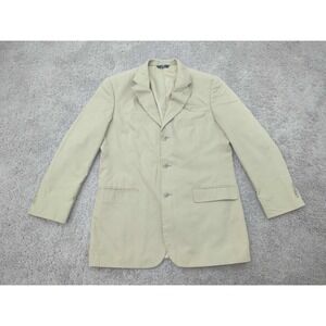 Brooks Brothers Blazer Jacket Mens 42 Beige Stretch Three Button Front Lined